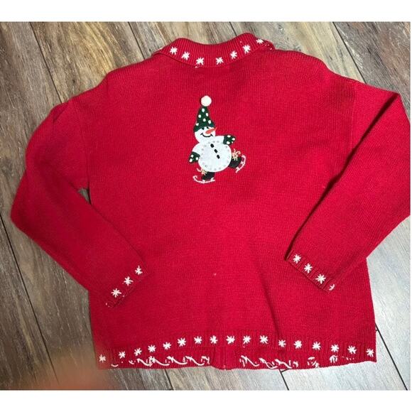 Vintage 90's Heirloom Collectibles Ugly Snowman Christmas Sweater Medium - Picture 3 of 3
